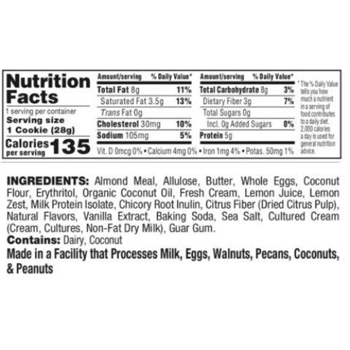 Bake City Cookie Plus Keto | 1Oz Lemon Blast Cookies 12 Pack,