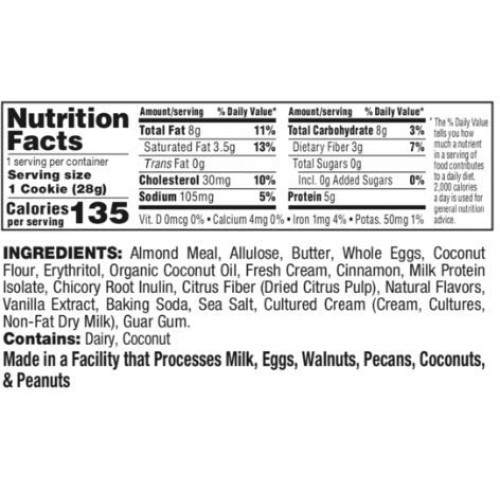 Bake City Cookie Plus Keto | 1Oz Snickerdoodle Cookies 12 Pack