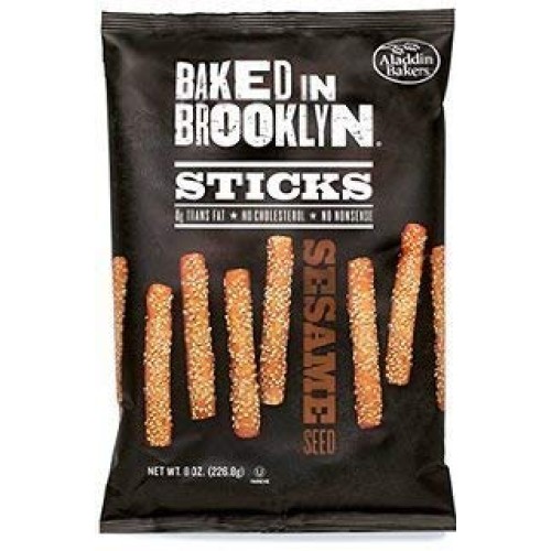 Baked In Brooklyn Sesame Seed Breadsticks &Amp; Pita Chips 8Oz. Ses