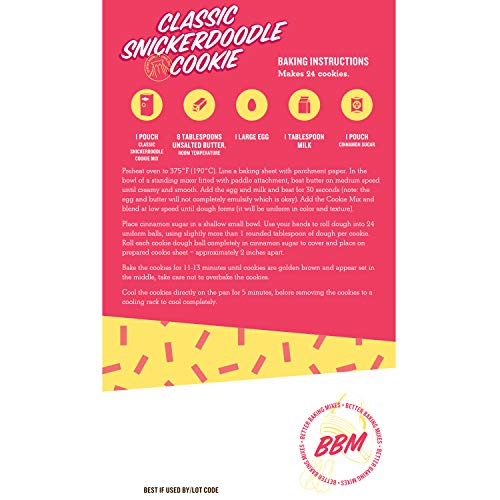 Baked Classic Snickerdoodle Cookie Baking Mix. Makes 24 Cookies,