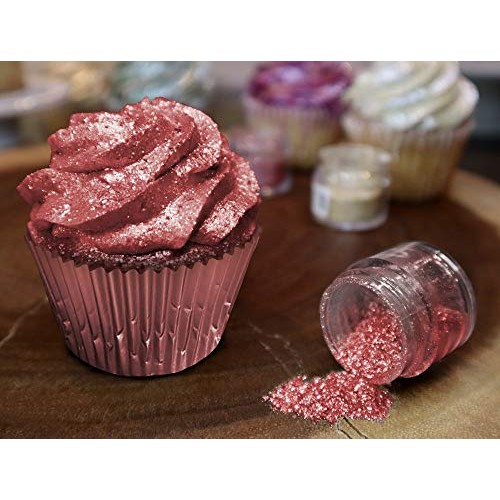 Bakell Burgundy Red Edible Glitter, 5 Gram | Tinker Dust Edible