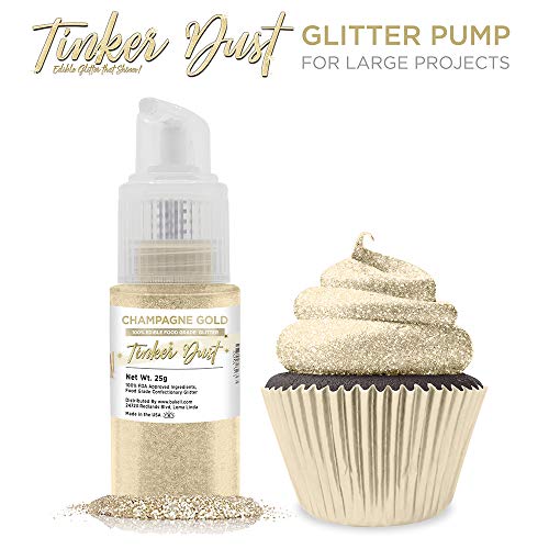 Bakell Chamagne Gold Edible Glitter Spray Pump, 25G | Tinker D
