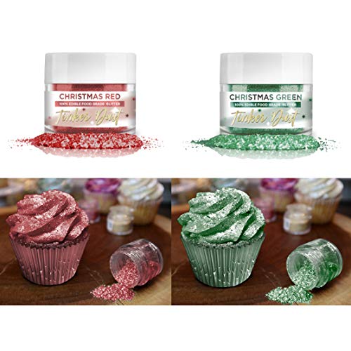 Bakell Christmas Red &Amp; Green Edible Glitter Set | Tinker Dust Ed