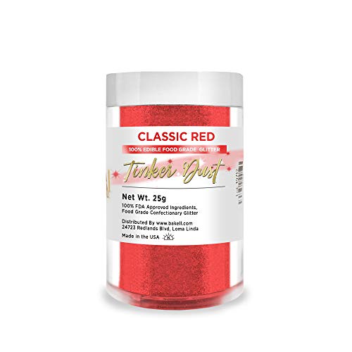 Bakell Classic Red Edible Glitter, 25 Grams | Tinker Dust Edible