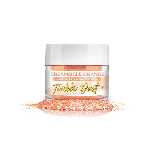Bakell Creamsicle Orange Edible Glitter, 5 Gram | Tinker Dust Ed