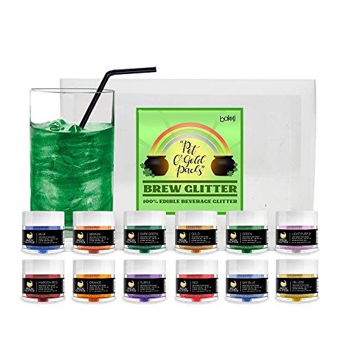 Bakell Edible Brew Glitter 12 Pc St. Patricks Day Combo Pack B