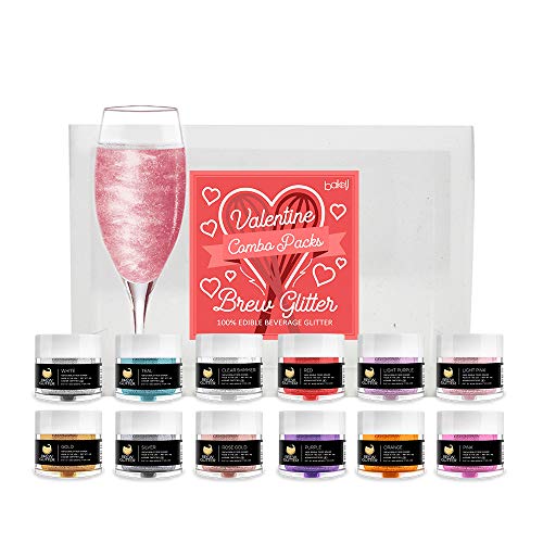 Bakell Edible Brew Glitter 12 Pc Valentines Day Combo Pack A 4