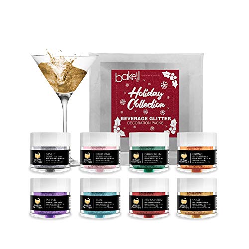 Bakell Edible Brew Glitter 8 Pc Christmas Combo Pack Set A 4 Gr
