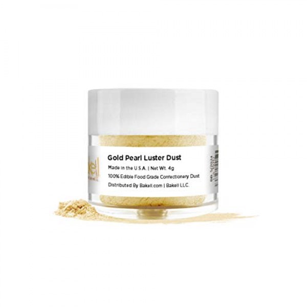 Bakell Gold Pearl Edible Luster Dust &Amp; Paint, 4 Gram | Luster Du