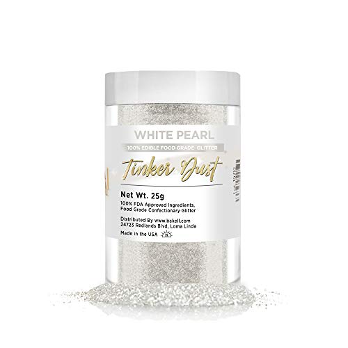 Bakell Pearl White Edible Glitter, 25 Gram | Tinker Dust Edible