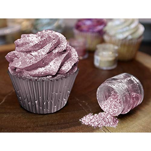 Bakell Pink Rose Edible Glitter, 25 Gram | Tinker Dust Edible Gl