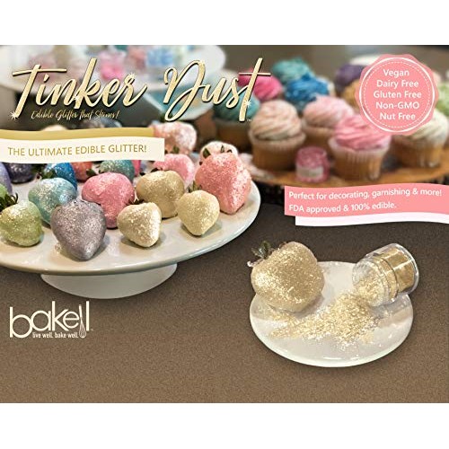 Bakell Pink Rose Edible Glitter, 25 Gram | Tinker Dust Edible Gl