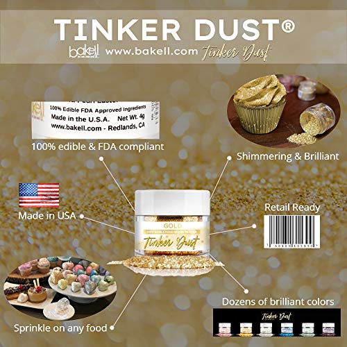 Bakell Pumpkin Orange Edible Glitter, 5 Gram | Tinker Dust Edibl