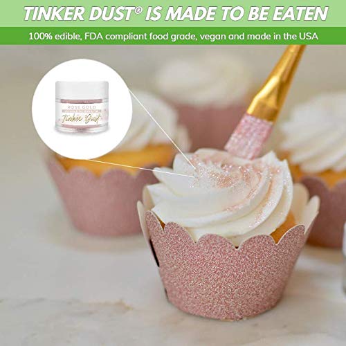 Bakell Rose Gold Edible Glitter, 25 Gram | Tinker Dust Edible Gl