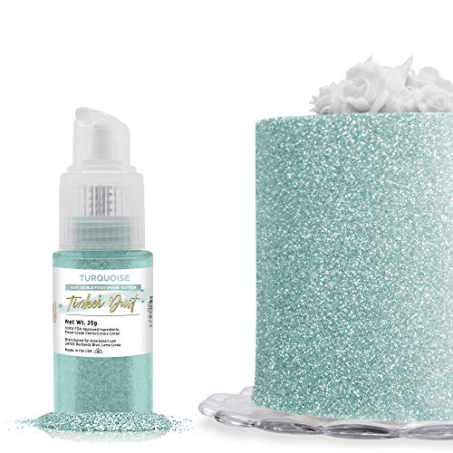 Bakell Turquoise Edible Glitter Spray Pump, 25G | Tinker Dust