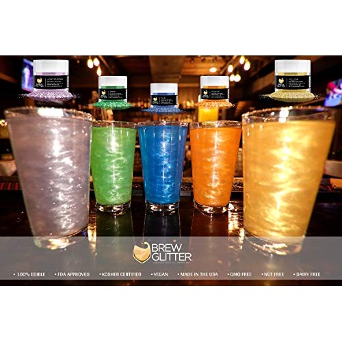 Brew Glitterclear Pearl Sparkle Edible Glitter For Drinks, Coc