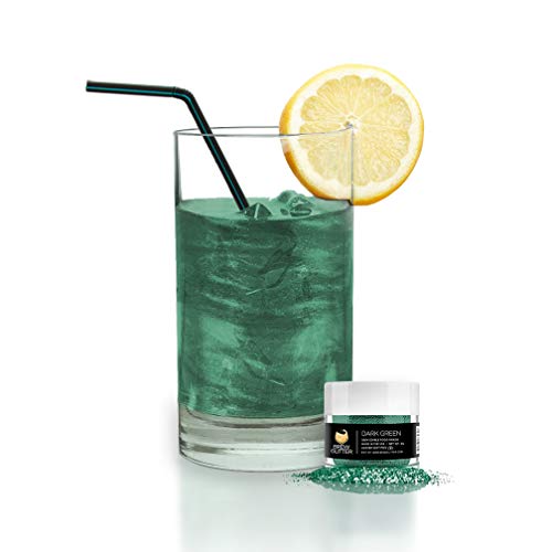 Brew Glitter Dark Green Edible Glitter For Drinks, Cocktails, Be