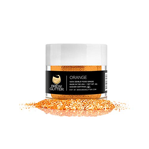 Brew Glitter Orange Edible Glitter For Drinks, Cocktails, Beer,