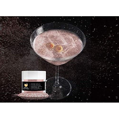 Brew Glitter Rose Gold Edible Glitter For Drinks, Cocktails, Bee