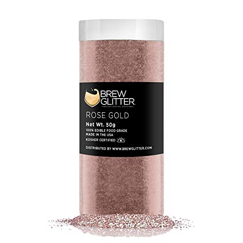Brew Glitter Rose Gold Edible Glitter For Drinks, Cocktails, Bee