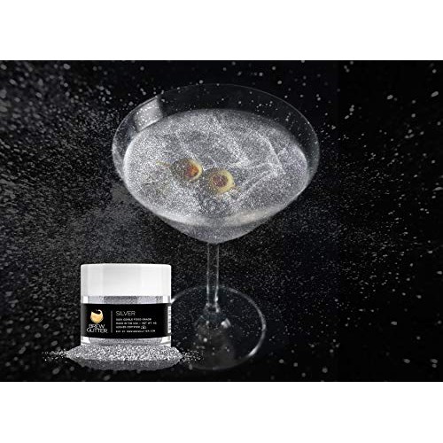 Brew Glitter Silver Edible Glitter For Drinks, Cocktails, Beer, Brew Glitter Silver Edible Glitter For Drinks, Cocktails, Beer,