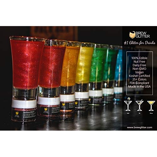 Brew Glitter Silver Edible Glitter For Drinks, Cocktails, Beer, Brew Glitter Silver Edible Glitter For Drinks, Cocktails, Beer,