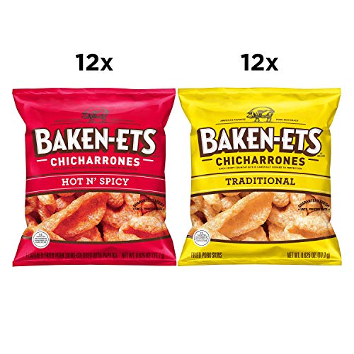 Baken-Ets Pork Skins, Chicharrones, Variety Pack 0.625Oz Bags 2