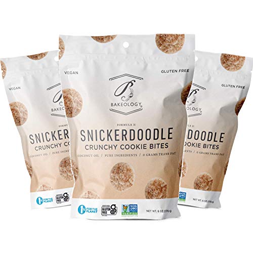 Bakeology Vegan Cookies Gluten Free Crunchy Mini Cookie Bites, D
