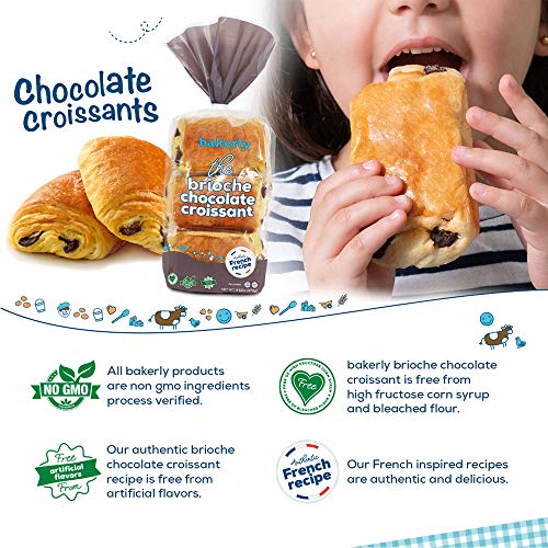 Bakerly Chocolate Croissants With Real Chocolate, Non Gmo, Free