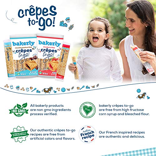 Bakerly Strawberry Filled Crepes To Go! Non Gmo, Free From Artif