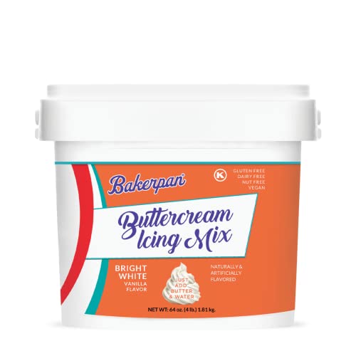 Bakerpan Buttercream Frosting Mix, Vanilla Flavor Icing Topping,
