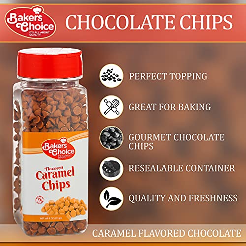 Caramel Flavored Chocolate Chips , Non Dairy, Kosher - 9 Oz. - B