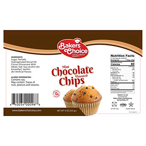 Chocolate Flavored Mini Chocolate Chips – Baking Ingredient, Top
