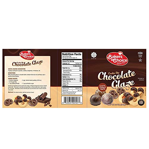 Chocolate Icing Glaze, 12 Oz. - Microwavable Melting Chocolate F