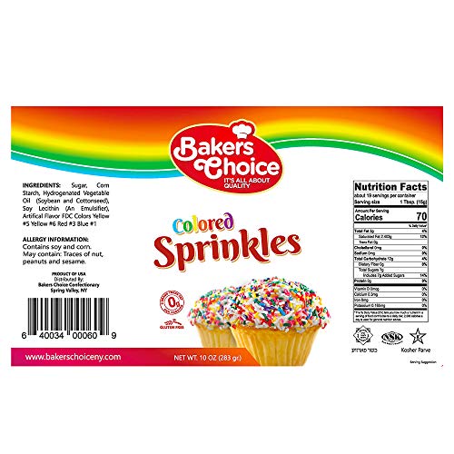 Rainbow Sprinkles Colorful Jimmies – Dessert Topping For Cooking