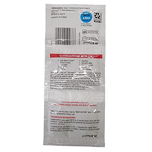01 Strip Of 3 Bakers Corner Active Dry Yeast Bread Baking Glute