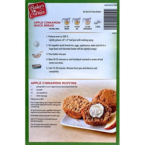 Bakers Corner Baker’s Corner Apple Cinnamon Quick Bread and Muf...