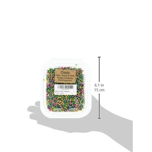 Bakers Ez Way 8-Ounce Dragees Cake Cupcake Cookie Sprinkles, 4Mm