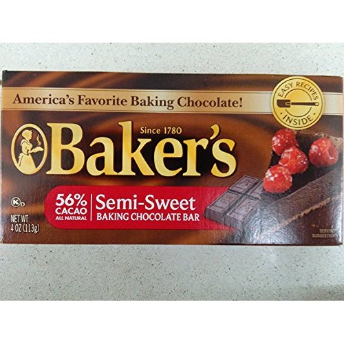 Bakers 56% Cacao Semi-Sweet Baking Chocolate Bar Pack Of 6 4