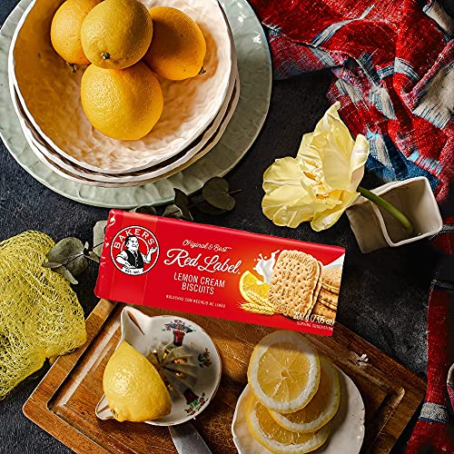 Bakers Red Label Lemon Creams Biscuits 200G - Pack Of 2