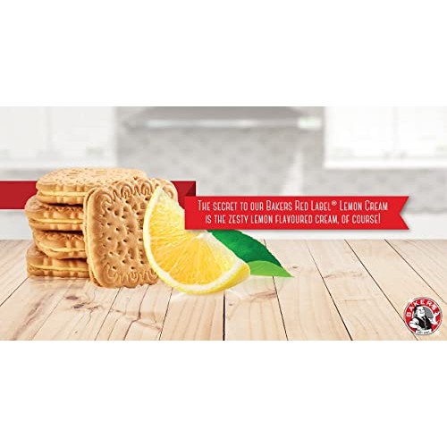 Bakers Red Label Lemon Creams Biscuits 200G - Pack Of 2