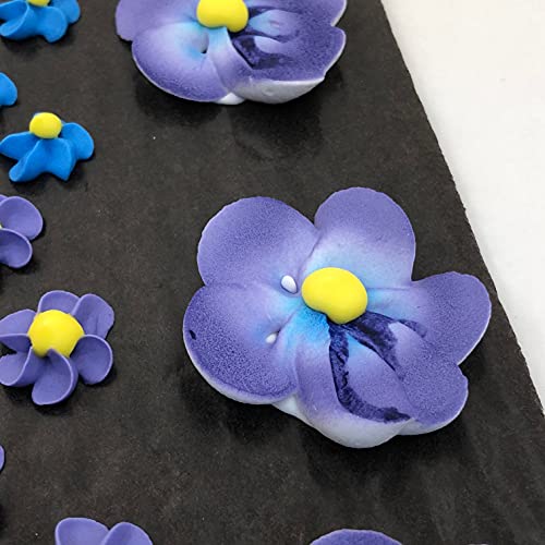 Flower Assortment - 24 Pcs Pansy Drop Flowers Edible Icing Cake