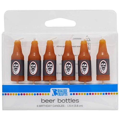 Bakery Crafts Beer Shaped Cake Candles - 6 Pc