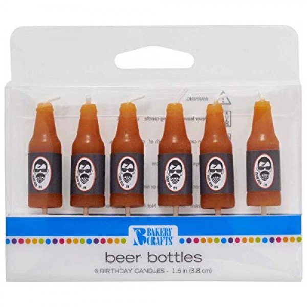 Bakery Crafts Beer Shaped Cake Candles - 6 pc