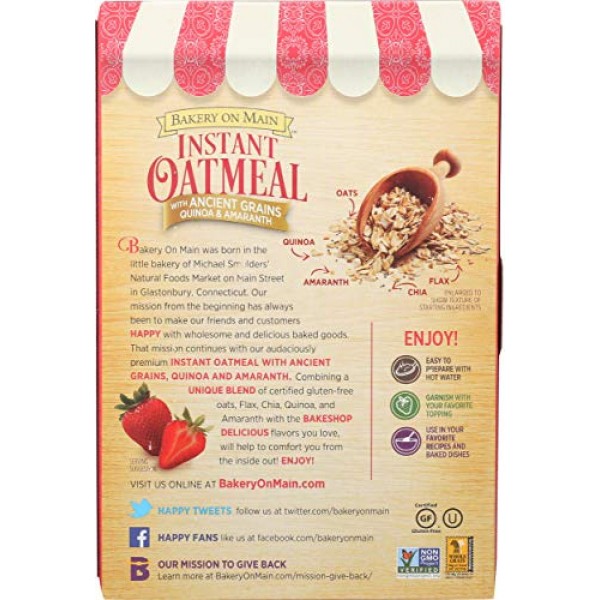Bakery On Main Gluten-Free, Non-GMO Ancient Grains Instant Oatme...