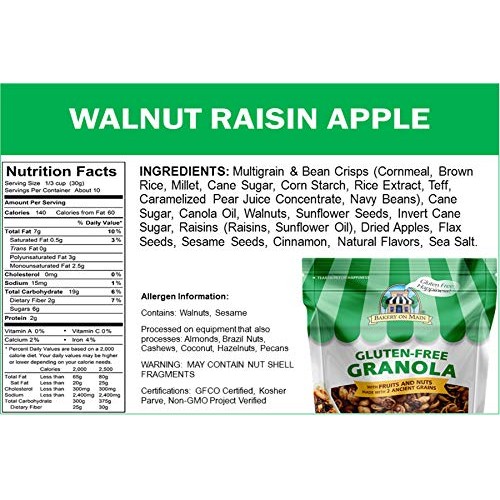 Bakery On Main Gluten-Free, Non Gmo Granola, Walnut Raisin Apple