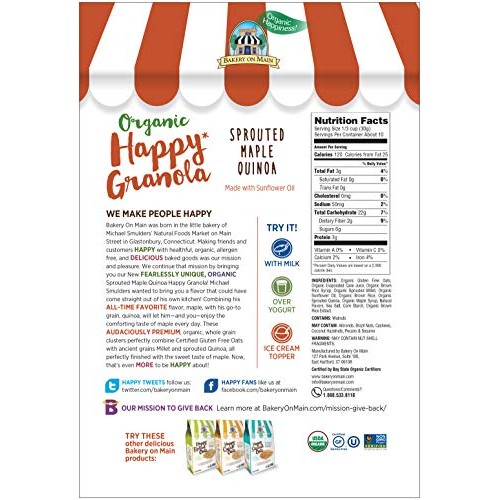 Bakery On Main Gluten-Free, Organic Happy Granola, Sprouted Mapl