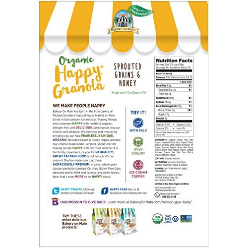 Bakery On Main Gluten-Free, Organic Happy Granola, Sprouted Grai