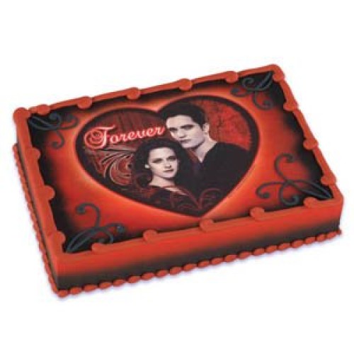 Heart Twilight Breaking Dawn Edible Icing Art Cake Image