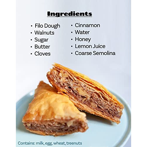 Bakluva 16-Piece Baklava Pastry Dessert Gift Box - 16 Large 2....